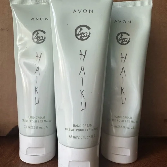 Avon Haiku Hand Cream - Pale Mint Green Tube-Set of three - Picture 1 of 2